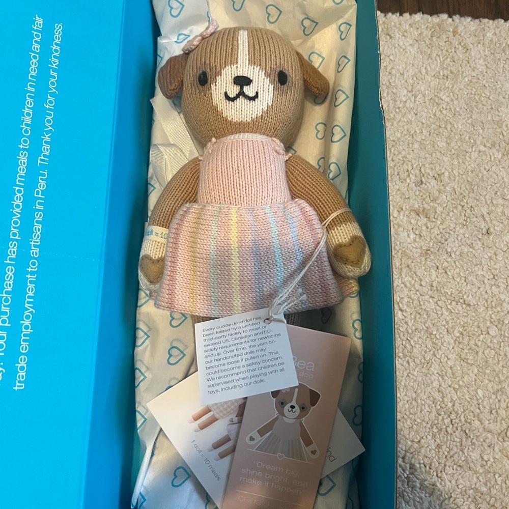 Cuddle + Kind Bea Boxer Dog Doll NWT